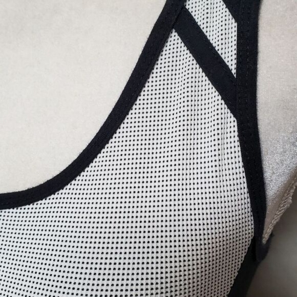 LBH Vintage 1990s Black White Colorblock Racerback Stretchy Mini Tennis Dress S - Picture 5 of 13